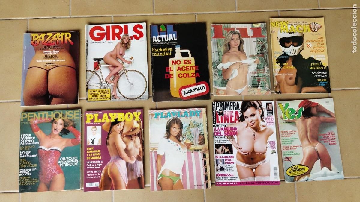 Coleccionismo de Revistas y Peri&oacute;dicos: REVISTAS EROTICAS.-BAZAR.-GIRLS.-LIB.-LUI.-PENTHOUSE.-PLAYBOY.-LOTE 10 REVISTAS VARIADAS.-A&Ntilde;OS 70-90