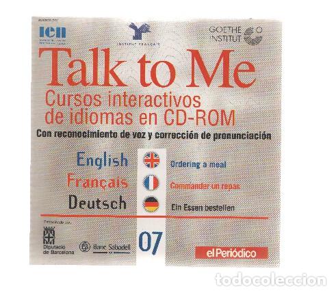 Collezionismo di Riviste e Giornali: CD-Rom: Curse de Idiomas TALK TO ME Numero 07: Ordening a Meal - Instituto de Estudios Norteamerican