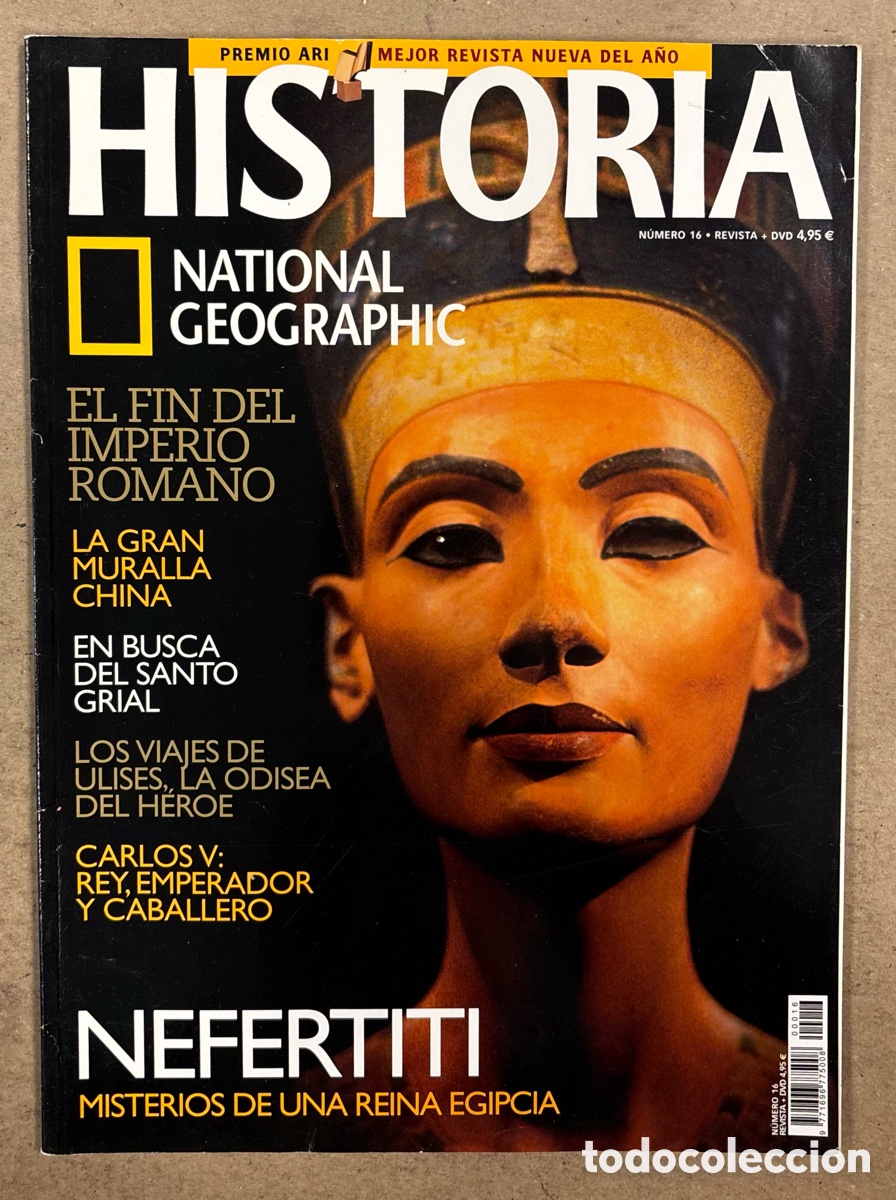 Coleccionismo de Revistas y Peri&oacute;dicos: NATIONAL GEOGRAPHIC N&deg; 16. NEFERTITI, ULISES, FIN DEL IMPERIO ROMANO, EL SANTO GRIAL, CARLOS V,&hellip;