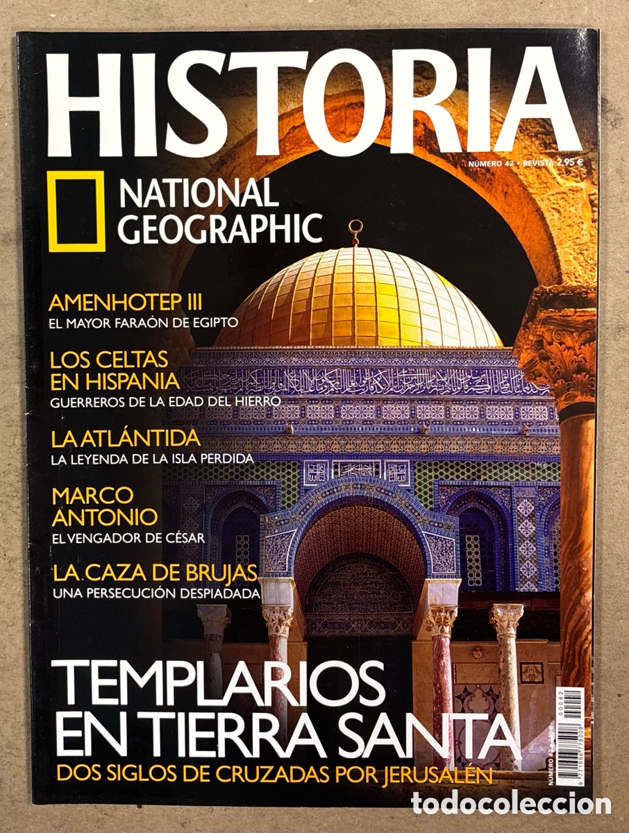Coleccionismo de Revistas y Peri&oacute;dicos: NATIONAL GEOGRAPHIC N&deg; 42. TEMPLARIOS EN TIERRA SANTA, AMENHOTEP III, LA ATL&Aacute;NTIDA, MARCO ANTONIO
