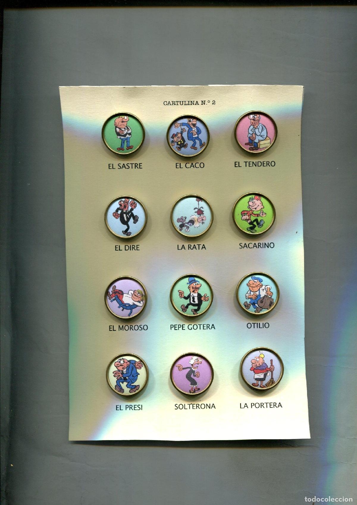 Collezionismo di Riviste e Giornali: Pins: Cartulina numero 02: Serie Iba&ntilde;ez: Pepe Gotera y Otilio, El Botones Sacarino, 13 Rue del perce