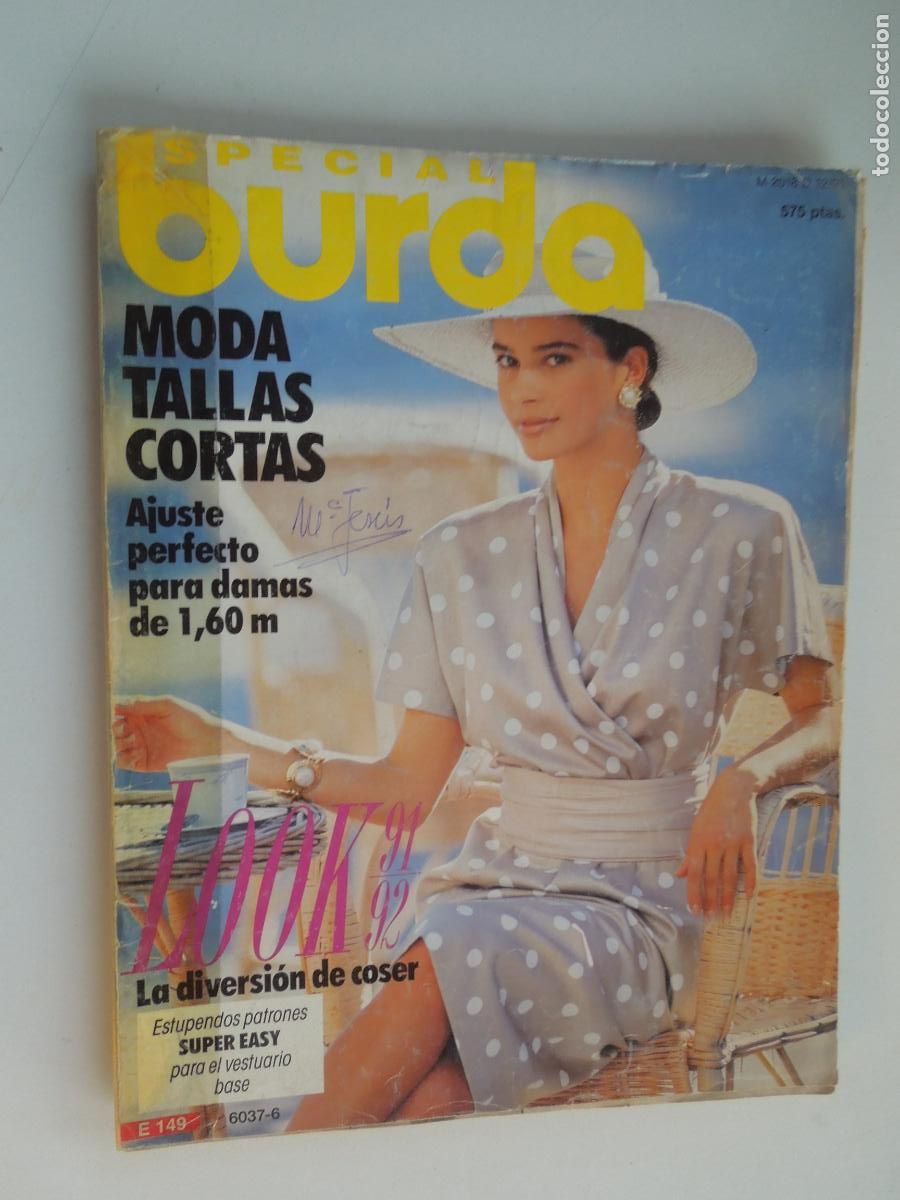 Coleccionismo de Revistas y Peri&oacute;dicos: BURDA SPECIAL -E-149 -12-91-MODA TALLAS CORTAS - LOOK 91/92- CON INSTRUCCIONES Y PATRONES