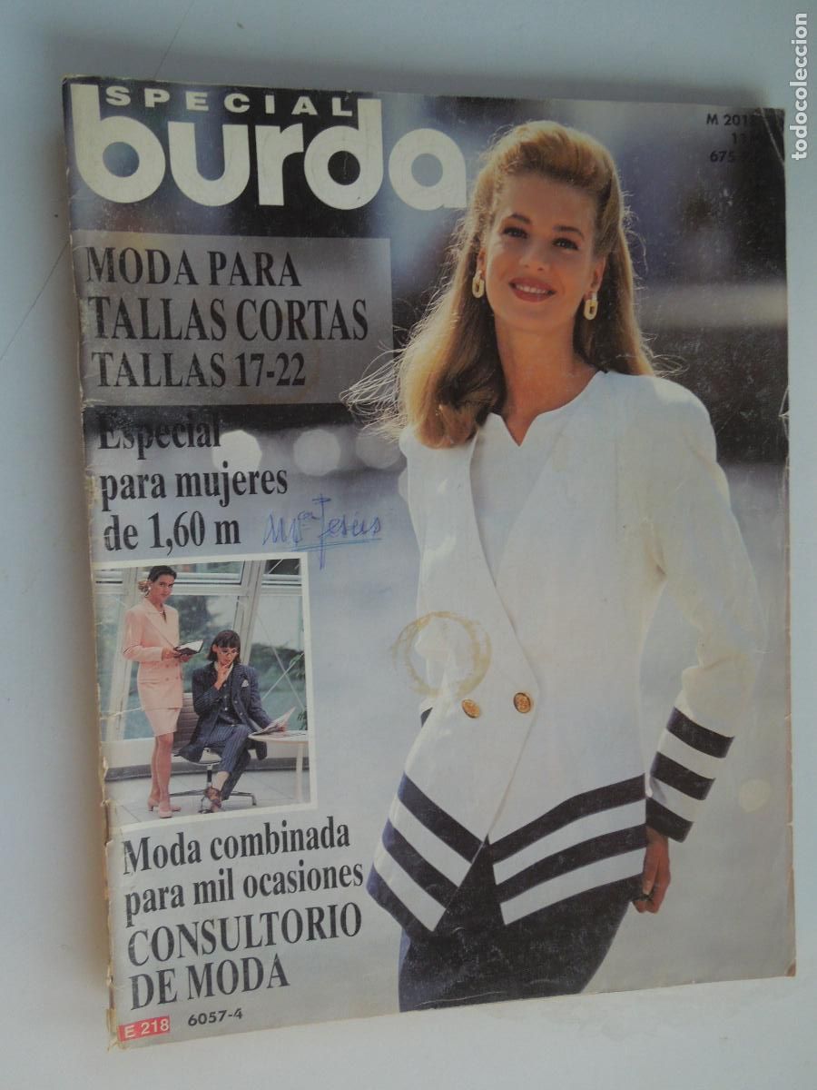 Coleccionismo de Revistas y Peri&oacute;dicos: BURDA SPECIAL -E-218- 11-92-MODA TALLAS CORTAS -CONSULTORIO DE MODA CON INSTRUCCIONES Y PATRONES