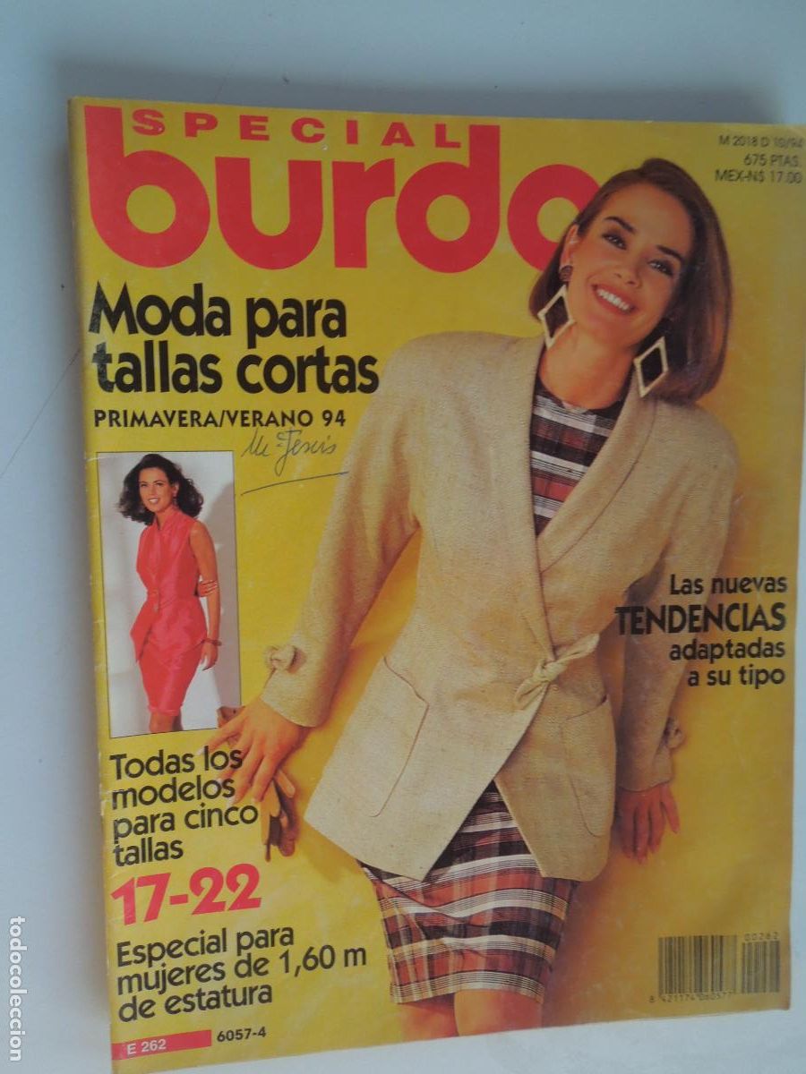 Collection Magazines and Newspapers: BURDA SPECIAL -E262- TALLAS CORTAS PRIMAVERA -VERANO 94 - CON INSTRUCCIONES Y PATRONES