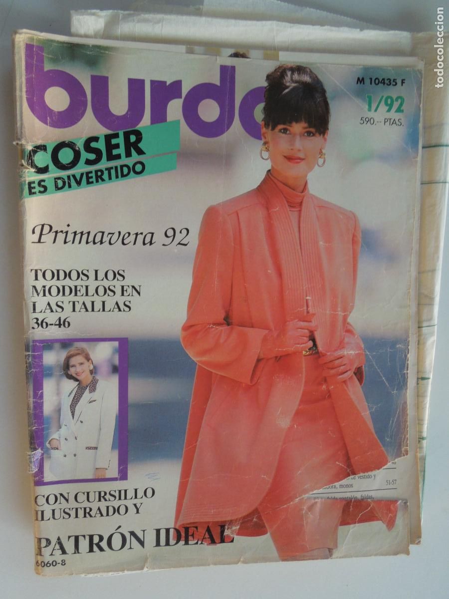 Collectionnisme de Revues et Journaux: BURDA , COSER ES DIVERTIDO 1/92 - PRIMAVERA 92 - CON INSTRUCCIONES Y PATRONES