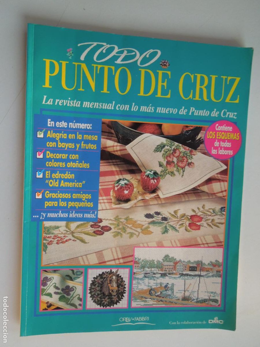 Coleccionismo de Revistas y Peri&oacute;dicos: TODO PUNTO DE CRUZ REVISTA - ORBIS FABRI - CON ESQUEMAS