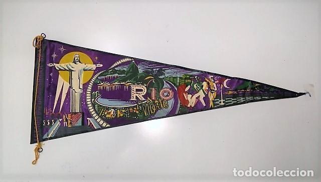 Colecionismo de Revistas e Jornais: BANDERIN: BRASIL - RIO DE JANEIRO. Imagen Nocturna de la ciudad y del Cristo Corcobado - VARIOS