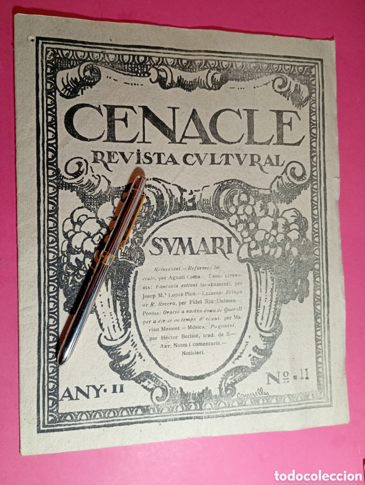 Collezionismo di Riviste e Giornali: MANRESA REVISTA CULTURAL ''CENACLE'' OCTUBRE DE 1916 N&ordm; 11 SUMARI A FOTOS 1&ordf; Y 2&ordf;