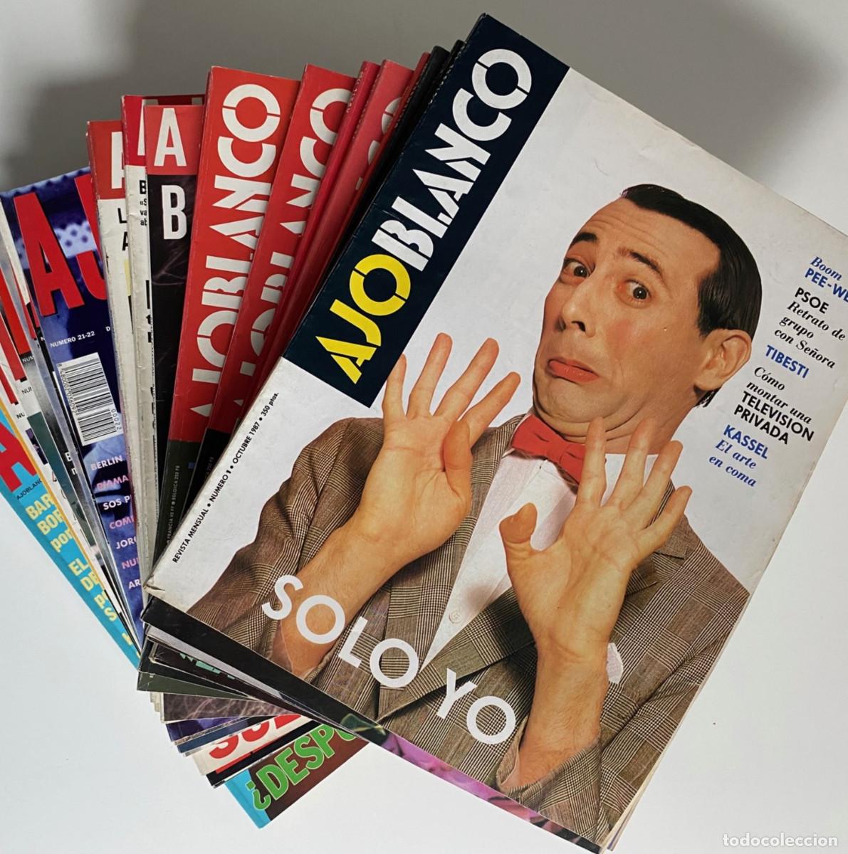 Coleccionismo de Revistas y Peri&oacute;dicos: Lote 28 revistas Ajoblanco n&ordm; 1-9, 11, 14-27, 29, 31, 35, 39 y 49. A&ntilde;os 1987-1993