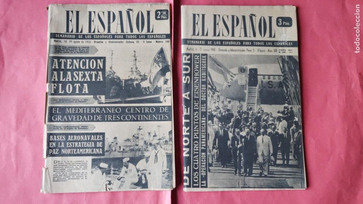 Coleccionismo de Revistas y Peri&oacute;dicos: EL ESPA&Ntilde;OL.-SEMANARIO DE LOS ESPA&Ntilde;OLES PARA TODOS LOS ESPA&Ntilde;OLES.-NOTICIAS.-A&Ntilde;OS 1953-1960.
