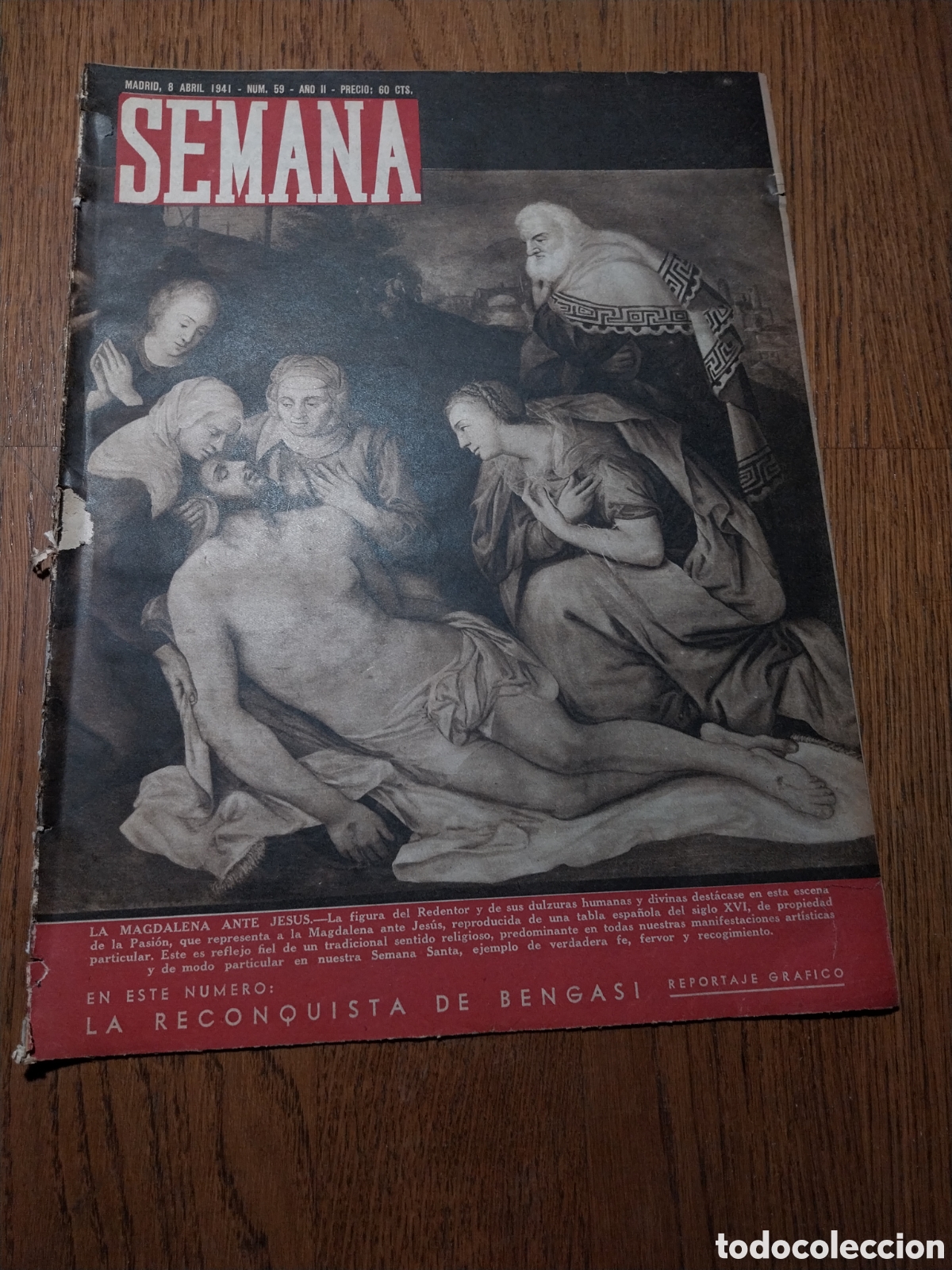 Coleccionismo de Revistas y Peri&oacute;dicos: SEMANA 1941 .EL JALIFA EN TANGER.LAS SIETE PALABRAS DE JESUS CRUCIFICADO. LOS 3 HERMANOS MARX SON 4