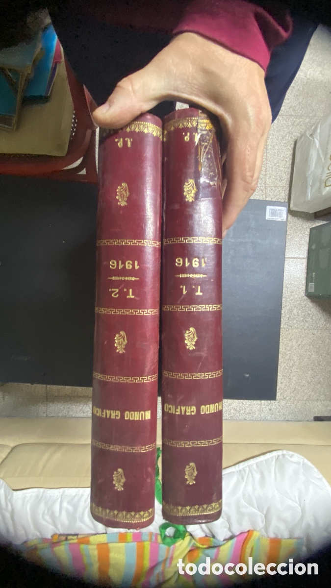 Coleccionismo de Revistas y Peri&oacute;dicos: MUNDO GRAFICO. 1916. DOS TOMOS. A&Ntilde;O COMPLETO. ENCUADERNACION DE EPOCA.