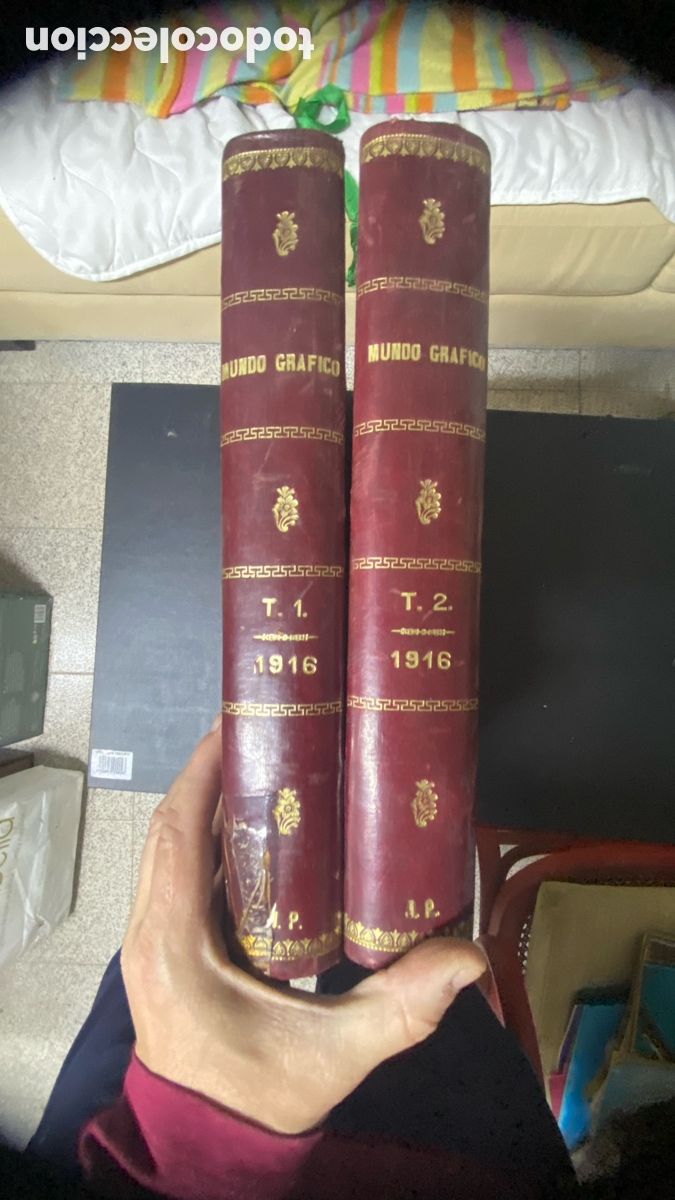 Coleccionismo de Revistas y Peri&oacute;dicos: MUNDO GRAFICO. 1916. DOS TOMOS. A&Ntilde;O COMPLETO. ENCUADERNACION DE EPOCA.
