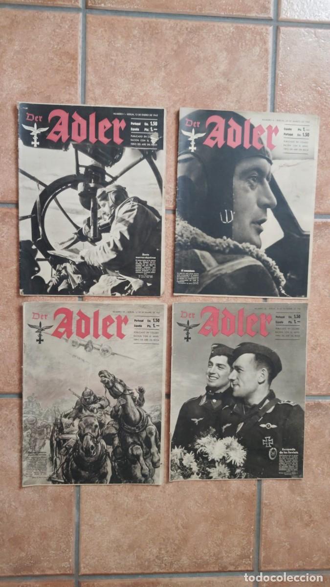 Coleccionismo de Revistas y Peri&oacute;dicos: ADLER.-SEGUNDA GUERRA MUNDIAL.-ALEMANIA.-LOTE DE 4 REVISTAS.-NUMERO 1.-A&Ntilde;OS 1941-1942.
