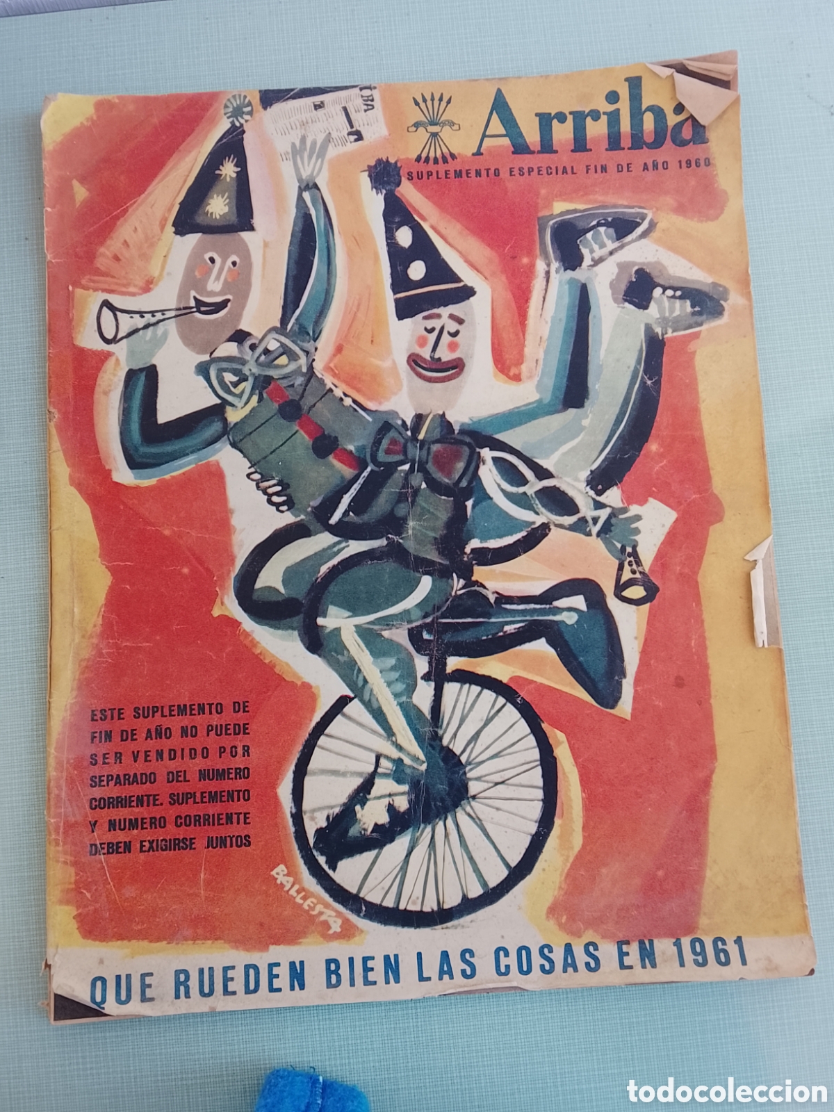 Coleccionismo de Revistas y Peri&oacute;dicos: Peri&oacute;dico ARRIBA.Suplemento especial fin de a&ntilde;o 1960.