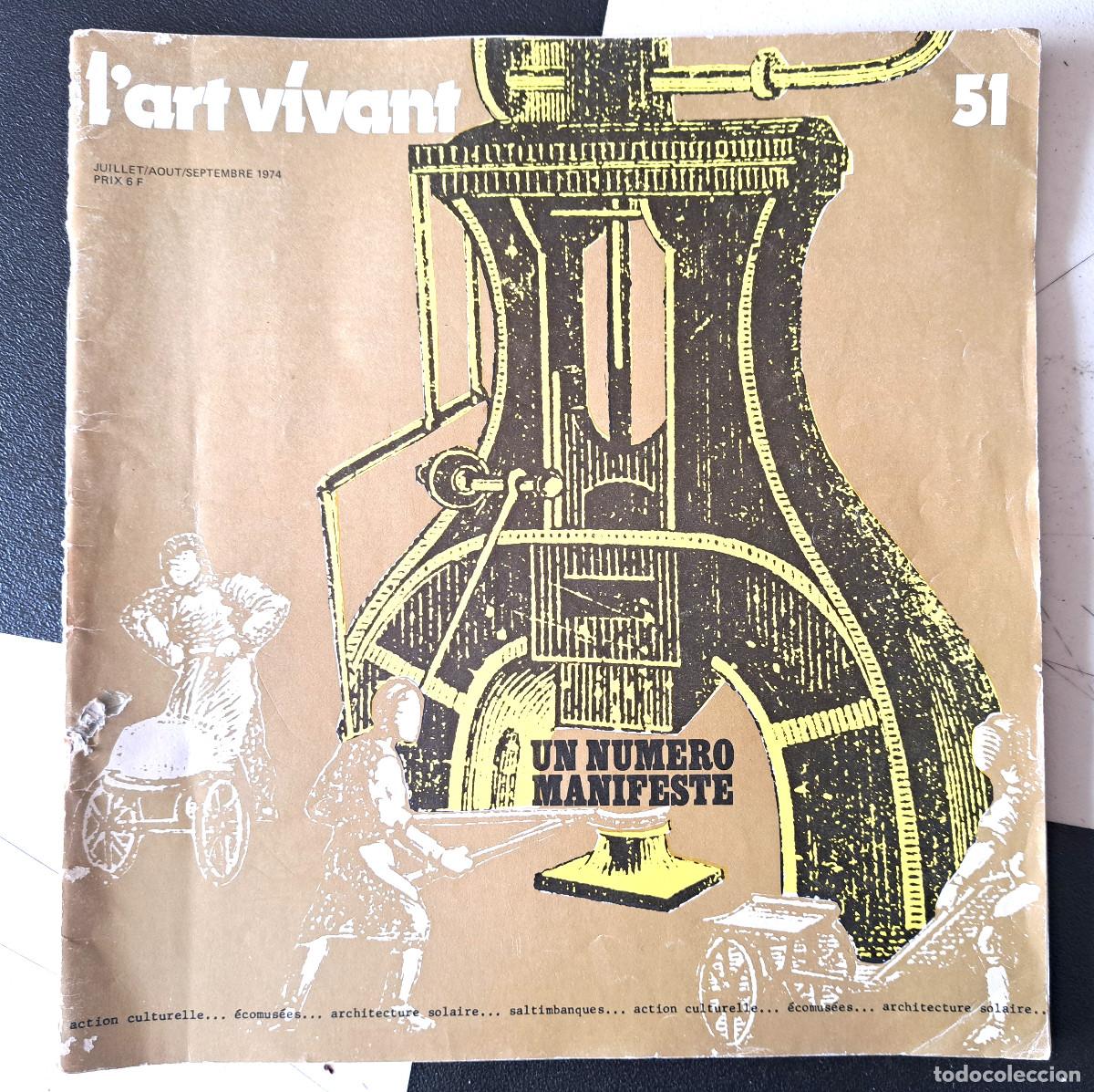 Coleccionismo de Revistas y Peri&oacute;dicos: REVISTA l'art vivant N&deg;51 SEPTIEMBRE 1974 -MARSELLA - ARQUITECTURA- CINEMA
