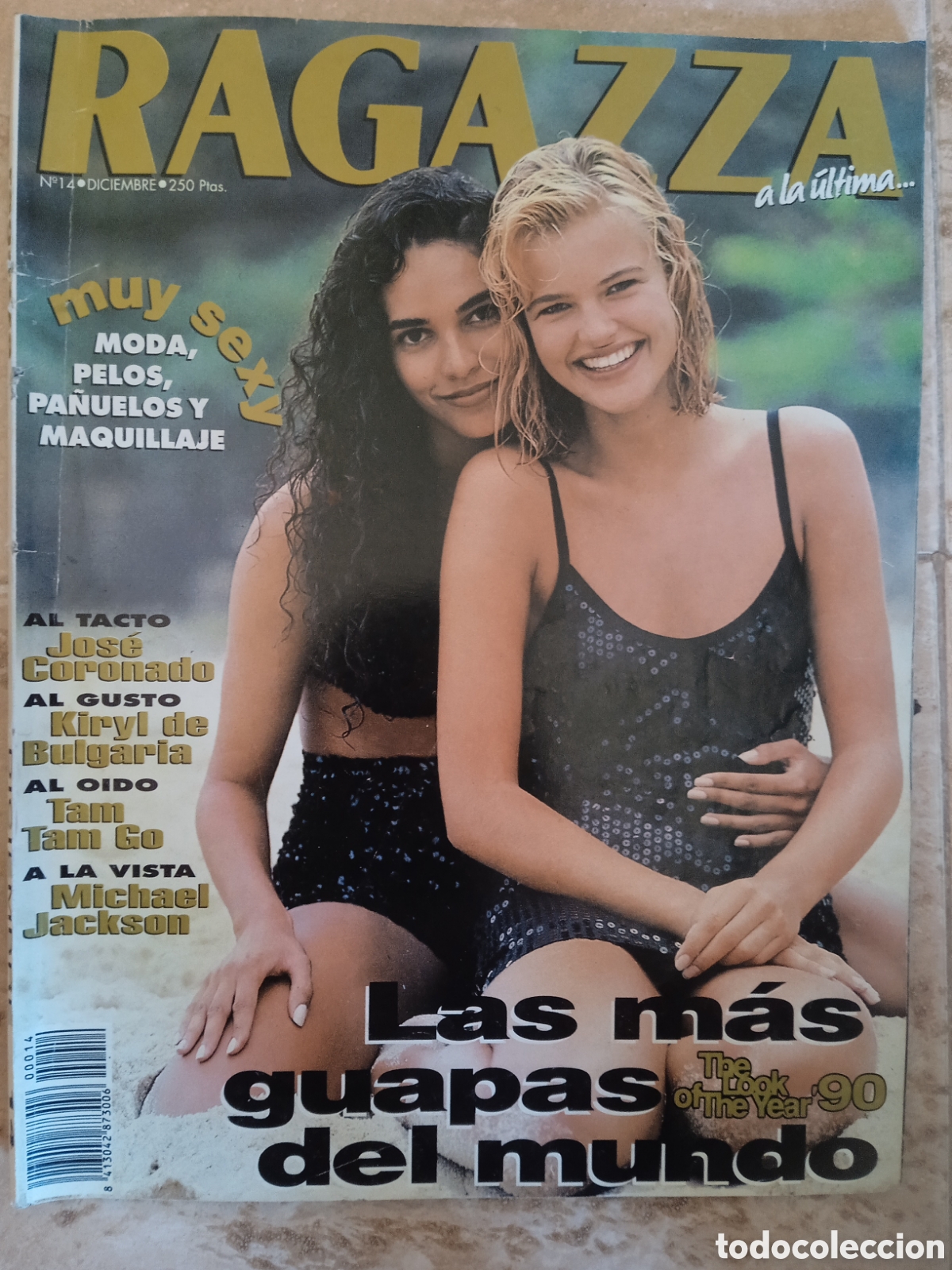 Coleccionismo de Revistas y Peri&oacute;dicos: Revista Ragazza 14 Diciembre 1990 Wendy Veldhuis Claudia Schiffer Groucho Marx Michael Jackson