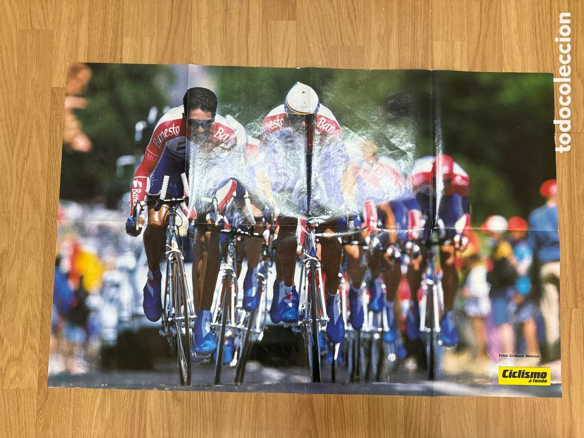 Coleccionismo de Revistas y Peri&oacute;dicos: MIGUEL INDURAIN CICLISMO BANESTO POSTER GIGANTE