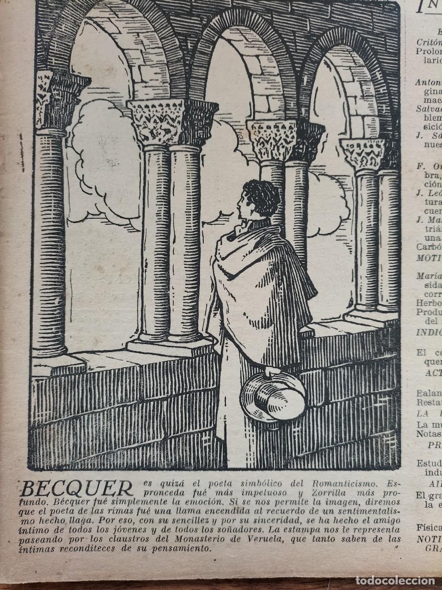 Coleccionismo de Revistas y Peri&oacute;dicos: EL CENTENARIO DE BECQUER EXPORTACION ACEITE ESPAN̈OL OLIVA REVISTA A&Ntilde;O 1936