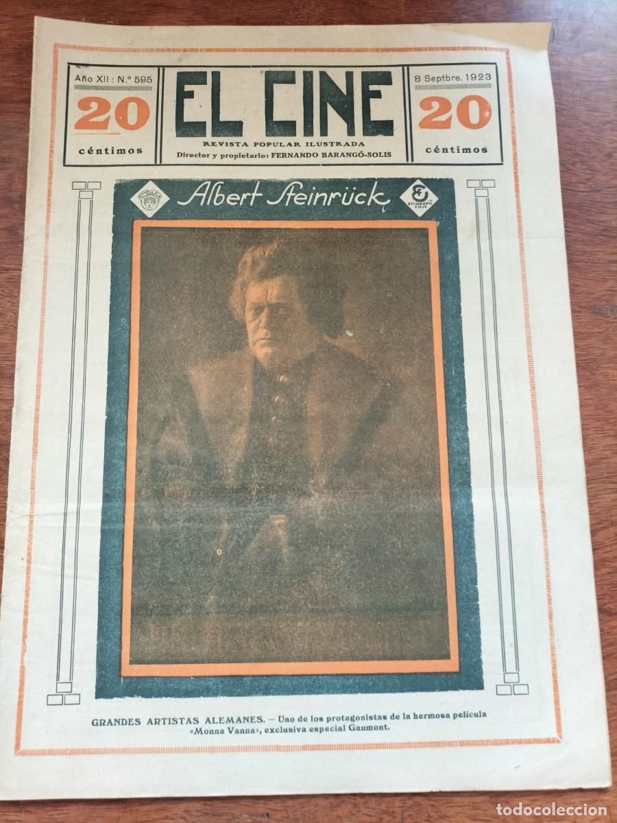 Coleccionismo de Revistas y Peri&oacute;dicos: EL CINE REVISTA POPULAR ILUSTRADA A&Ntilde;O 1923 N&deg; 595 JAIME PLANAS FRANCISCO MORENO POLA NEGRI