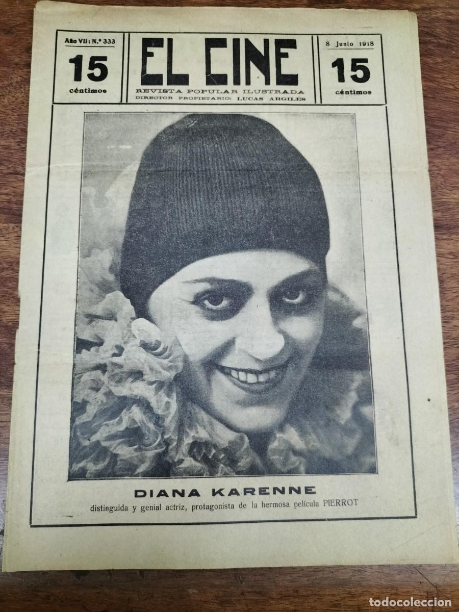 Coleccionismo de Revistas y Peri&oacute;dicos: EL CINE POPULAR ILUSTRADA N &deg; 317 DIANA KARENNE PAQUITA ESCRIBANO PASTORA IMPERIO DOMINGUIN 1918