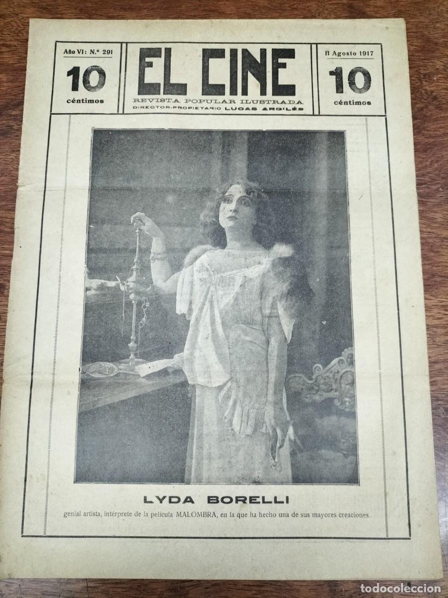 Coleccionismo de Revistas y Peri&oacute;dicos: EL CINE REVISTA POPULAR ILUSTRADA N&deg; 291 LYDA BORELLI GUSTAVO SERENA TINA MELLER A&Ntilde;O 1917