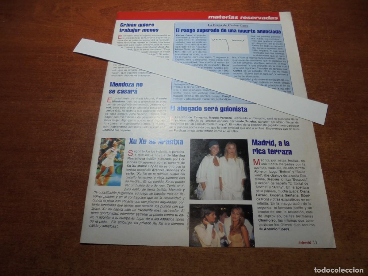 Coleccionismo de Revistas y Peri&oacute;dicos: CLIPPING 1995: GRAFOLOG&Iacute;A, FIRMA DE CARLOS CANO. TERRAZAS DE MADRID. M&Oacute;NICA PONT. DIANA L&Aacute;ZARO.