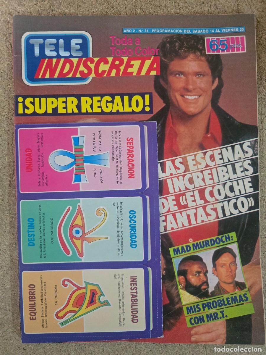 Coleccionismo de Revistas y Peri&oacute;dicos: Revista Tele Indiscreta 31 El Coche Fantastico