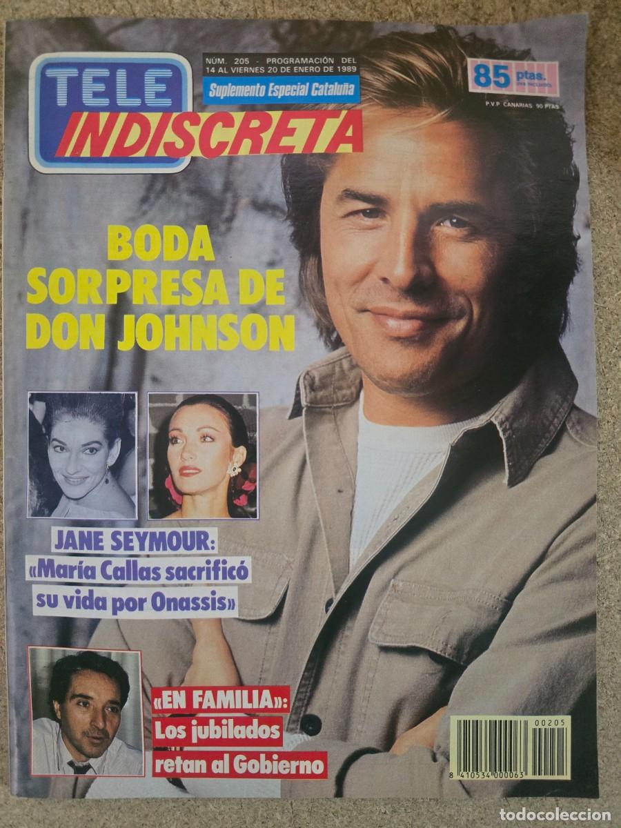 Coleccionismo de Revistas y Peri&oacute;dicos: Revista Tele Indiscreta 205 Don Johnson