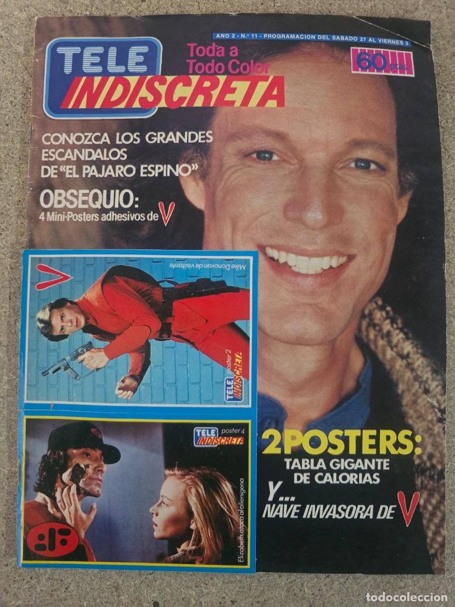 Sammeln von Zeitschriften und Zeitungen: Revista Tele Indiscreta 11 Serie V con Poster