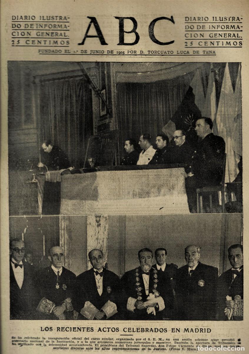 Coleccionismo de Revistas y Peri&oacute;dicos: PERIODICO ABC MADRID-SEVILLA 19 DE SEPTIEMBRE DE 1942. A-ABC-0734