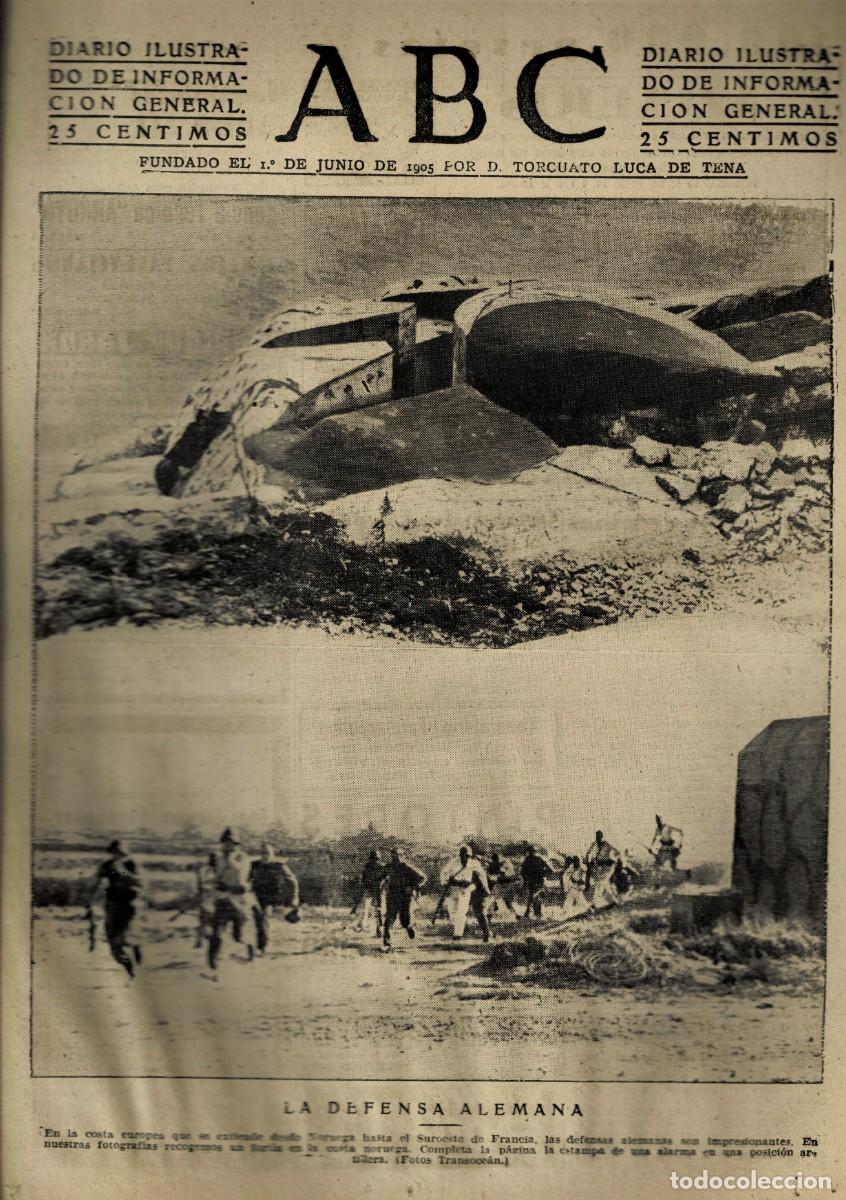 Coleccionismo de Revistas y Peri&oacute;dicos: PERIODICO ABC MADRID-SEVILLA 24 DE SEPTIEMBRE DE 1942. A-ABC-0736