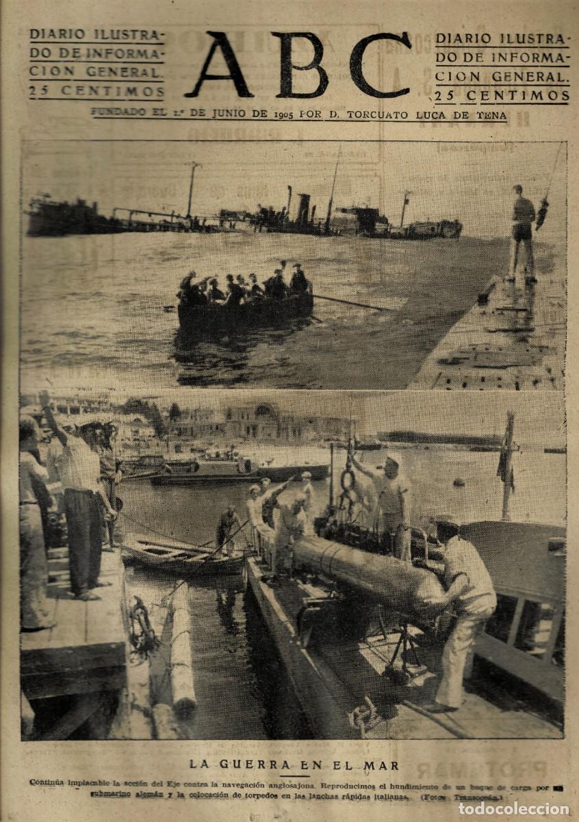 Coleccionismo de Revistas y Peri&oacute;dicos: PERIODICO ABC MADRID-SEVILLA 26 DE SEPTIEMBRE DE 1942. A-ABC-0737