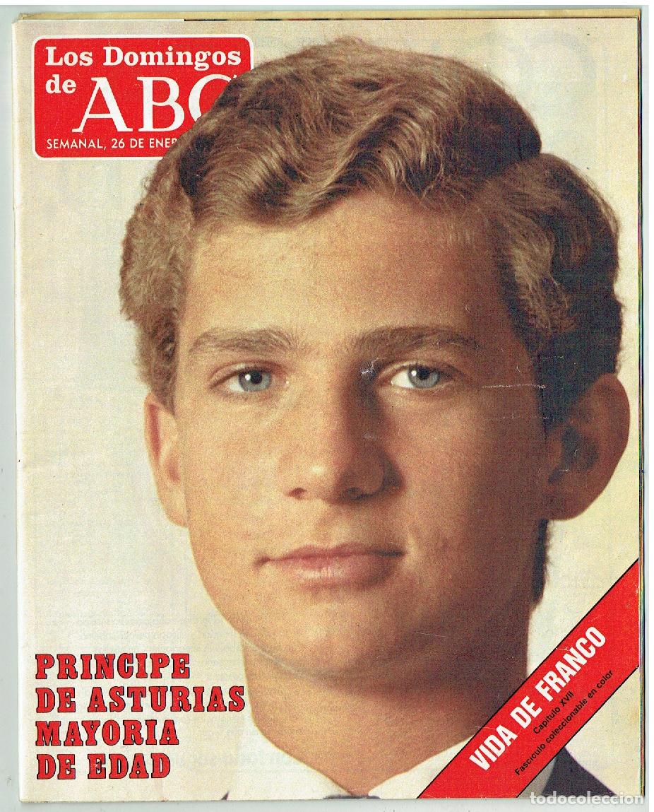Coleccionismo de Revistas y Peri&oacute;dicos: LOS DOMINGOS DE ABC. N&ordm; 925. PRINCIPE DE ASTURIAS MAYORIA DE EDAD. 26 ENERO 1986.(B/58)