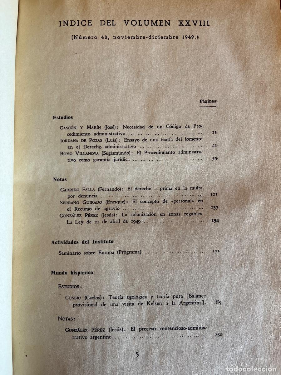 Colecionismo de Revistas e Jornais: Revista de Estudios Pol&iacute;ticos, volumen XXXVIII, nov.-diciembre 1951 &iacute;ndices en las fotos