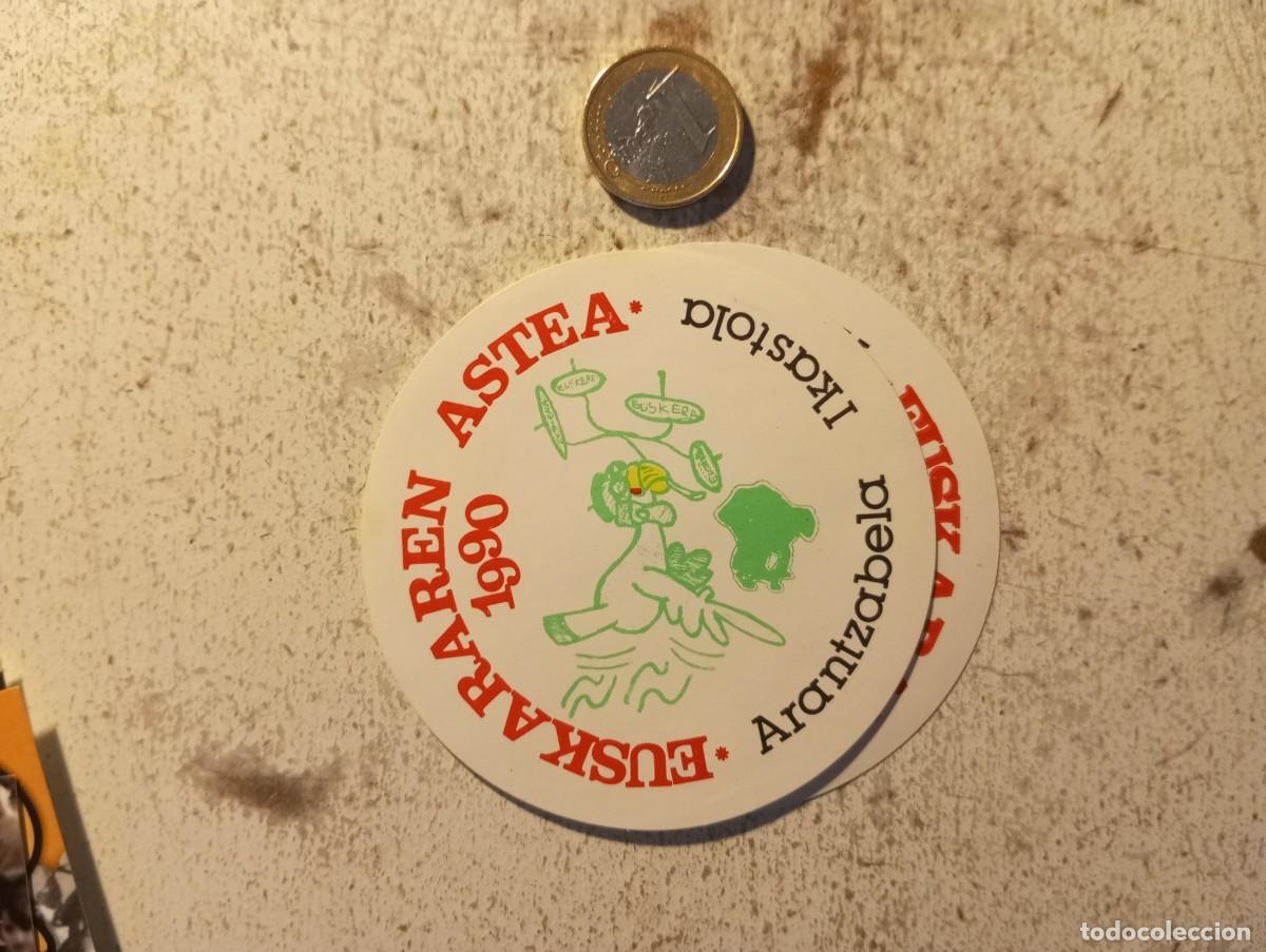 Coleccionismo de Revistas y Peri&oacute;dicos: Pegatina Euskadi. Defensa del euskera. Semana del euskera 1990