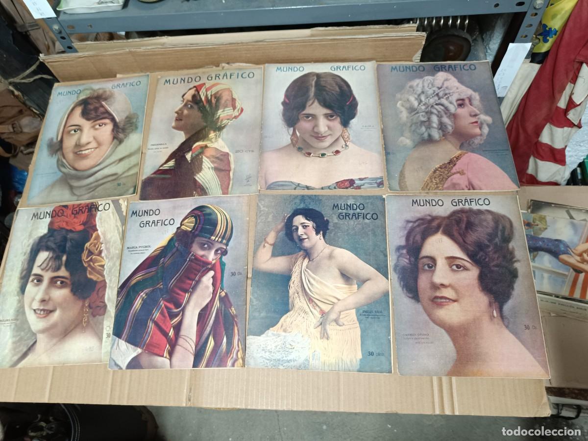 Coleccionismo de Revistas y Peri&oacute;dicos: LOTE DE 8 ANTIGUAS REVISTAS MUNDO GRAFICO, DE 1914, 1919 Y 6 NUMEROS DE 1921 -P11