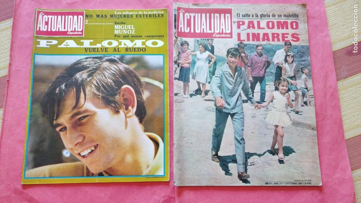 Coleccionismo de Revistas y Peri&oacute;dicos: PALOMO LINARES.-LA ACTUALIDAD ESPA&Ntilde;OLA.-LOTE DE 2 REVISTAS.-A&Ntilde;OS 60.