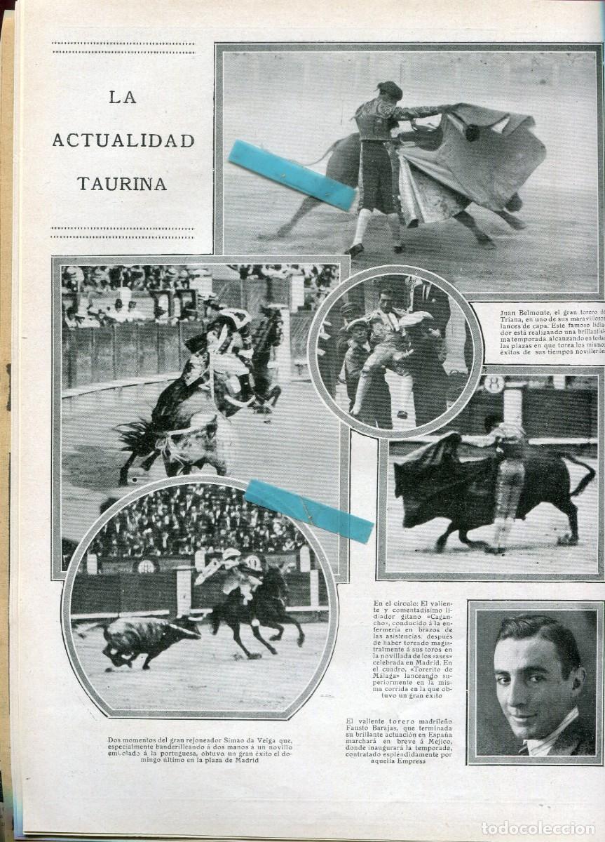 Coleccionismo de Revistas y Peri&oacute;dicos: REVISTA A&Ntilde;O 1926 TORERO JUAN BELMONTE CAGANCHO TORERITO DE MALAGA FAUSTO BARAJAS SIMAO DA VEIGA PORT