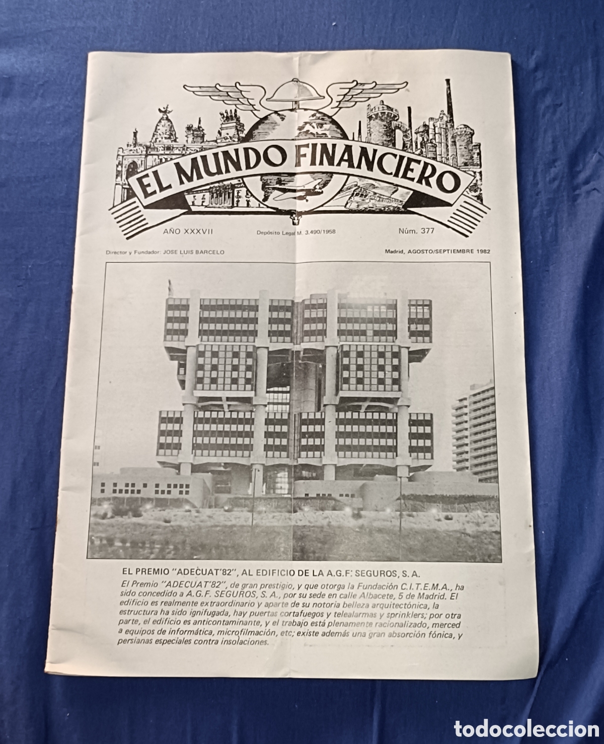 Coleccionismo de Revistas y Peri&oacute;dicos: Revista El Mundo Financiero 1982. Historia Econ&oacute;mica Espa&ntilde;a.