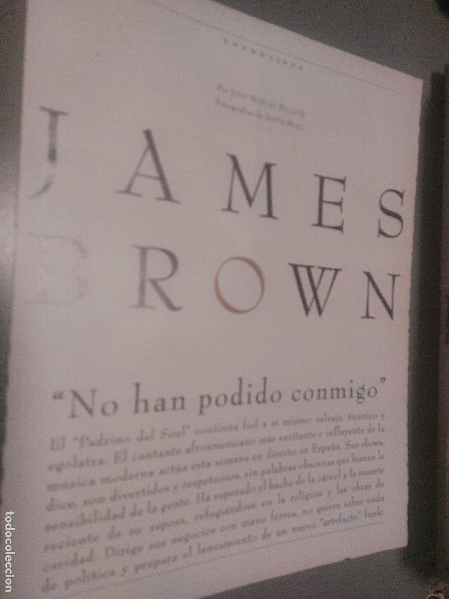 Coleccionismo de Revistas y Peri&oacute;dicos: JAMES BROWN. CANTANTE. 4 P&Aacute;GINAS ART&Iacute;CULO EXTRAIDO DE REVISTA. GRAPA. COMPLETO