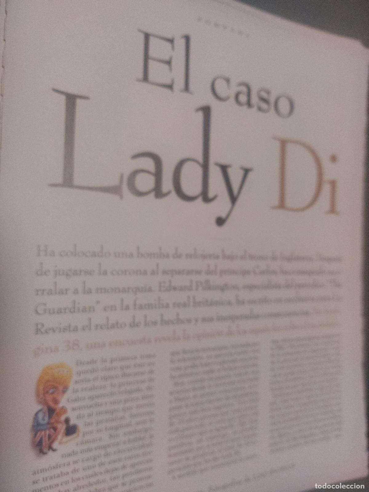 Coleccionismo de Revistas y Peri&oacute;dicos: EL CASO LADY DI. 4 P&Aacute;GINAS ART&Iacute;CULO EXTRAIDO DE REVISTA. GRAPA. COMPLETO