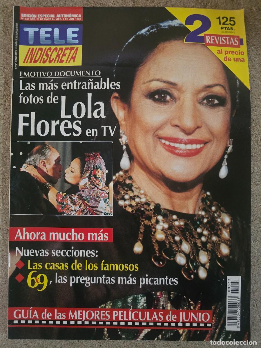 Coleccionismo de Revistas y Peri&oacute;dicos: Revista Tele Indiscreta 537 Lola Flores