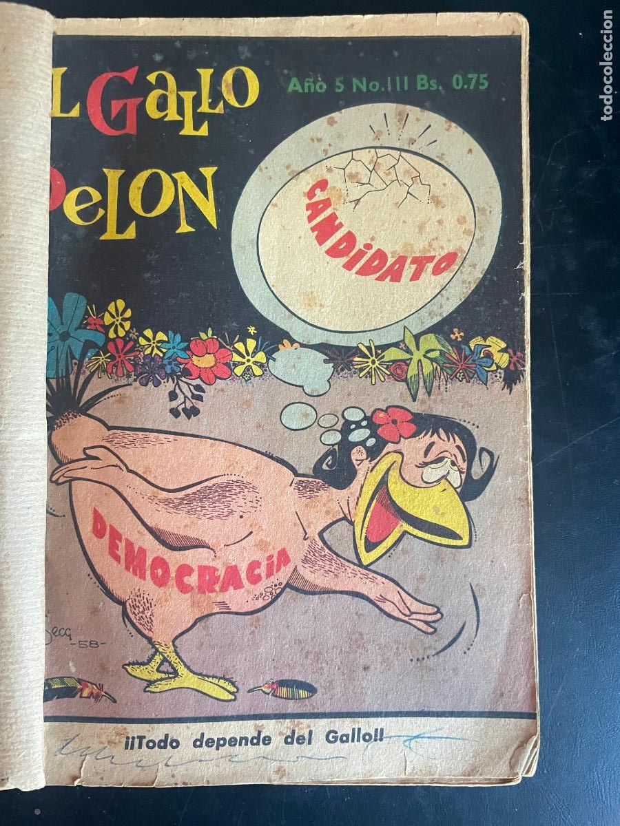 Coleccionismo de Revistas y Peri&oacute;dicos: Tomo con 4 antiguas revistas El Gallo Pelon. A&ntilde;o 5. Numeros 111, 99, 95, 126.