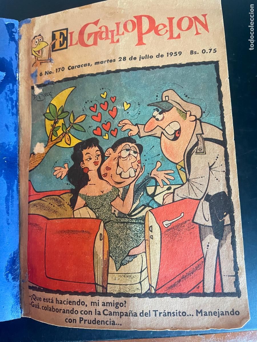 Coleccionismo de Revistas y Peri&oacute;dicos: Tomo con 6 antiguas revistas El Gallo Pelon. A&ntilde;o 7. Numeros 170, 211, 226, 253, 259, 274.