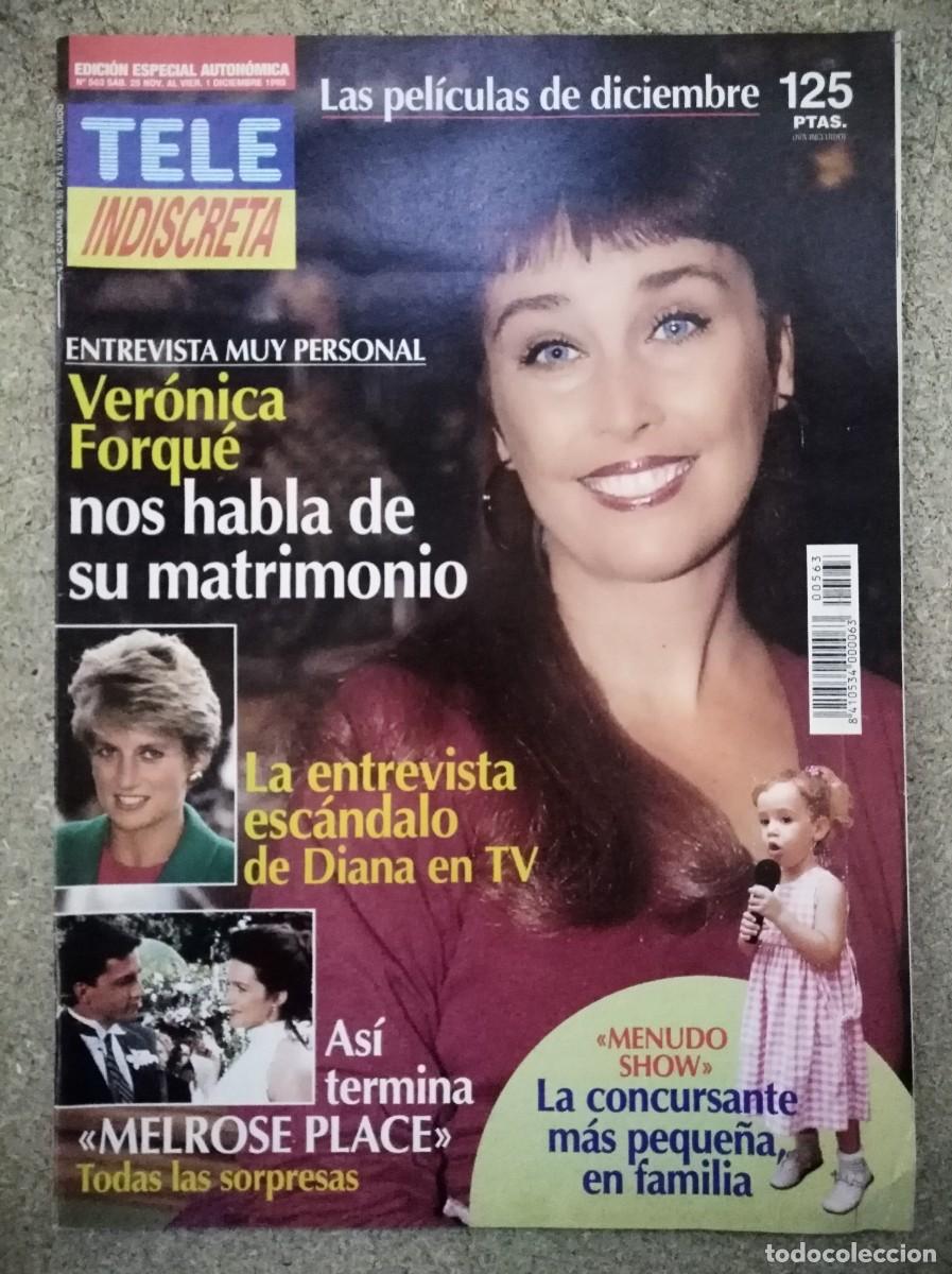 Coleccionismo de Revistas y Peri&oacute;dicos: Revista Tele Indiscreta 563 Veronica Forque