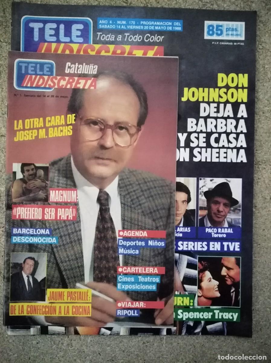 Coleccionismo de Revistas y Peri&oacute;dicos: Revista Tele Indiscreta 170 Don Johnson