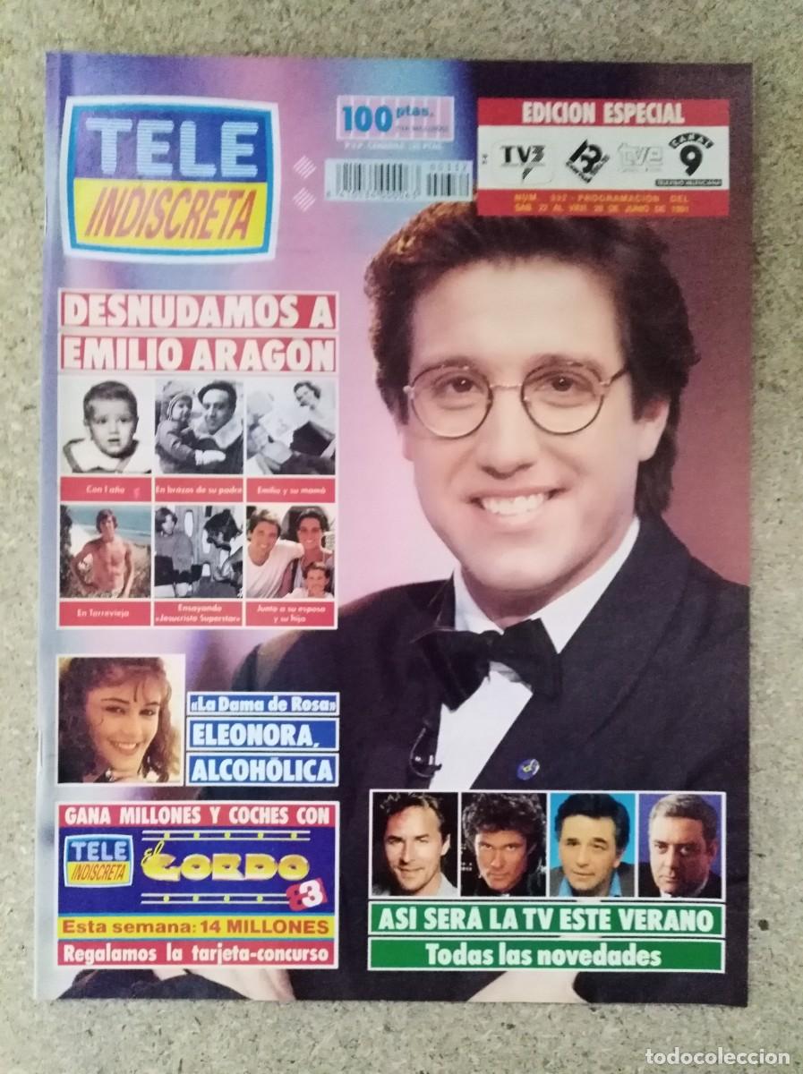 Coleccionismo de Revistas y Peri&oacute;dicos: Revista Tele Indiscreta 332 Emilio Aragon