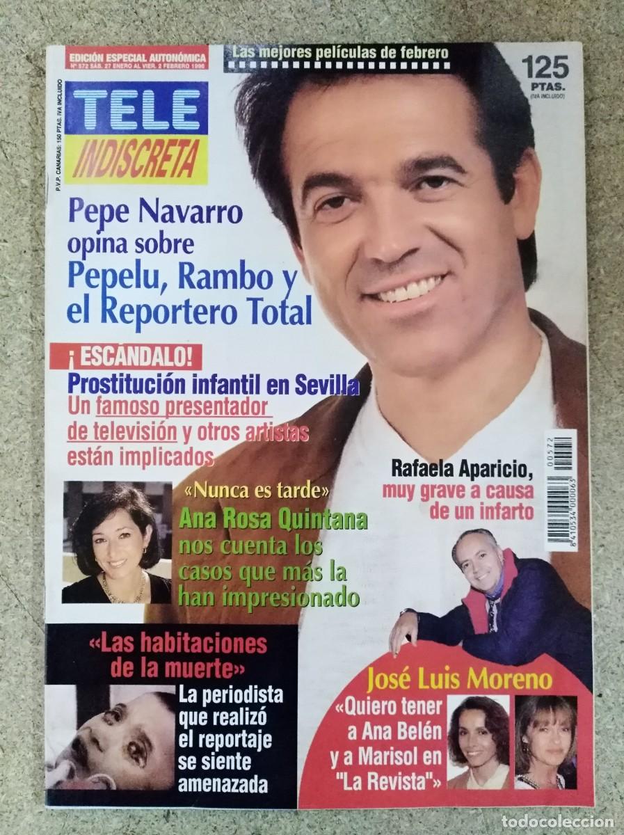 Coleccionismo de Revistas y Peri&oacute;dicos: Revista Tele Indiscreta 572 Pepe Navarro