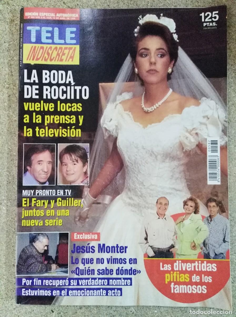Coleccionismo de Revistas y Peri&oacute;dicos: Revista Tele Indiscreta 582 La Boda de Rociito